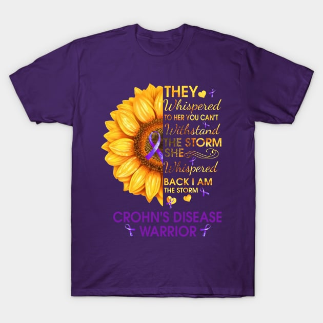 Crohn's Disease Awareness, Crohn's Disease Warrior, Crohn's Disease Support T-Shirt by thavylanita